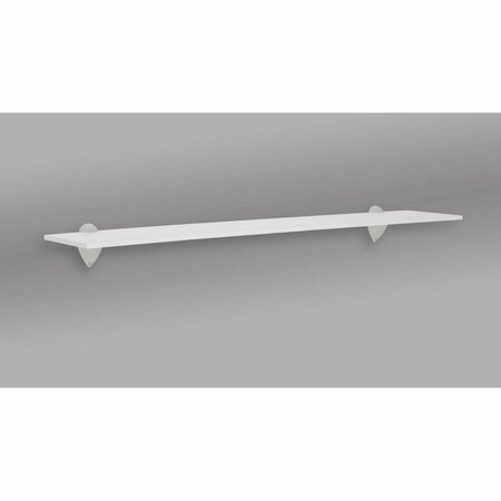 WALLSCAPES 36 in. Jazzy Shelf, Silver & White HSJKIT736SI